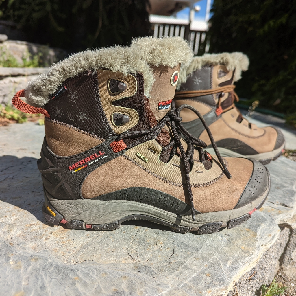 Merrell Thermo Arc Brindle 6 Waterproof Continuum Vibram Hiking Boots Sz 8